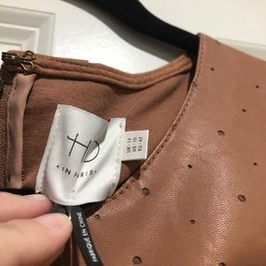 Anthropologie leather tank top